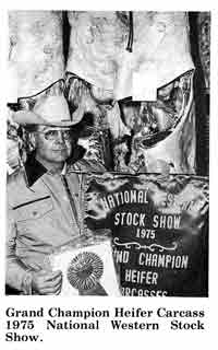 Grand Champion Heifer Carcass at the 1975 National Western Stock Show.